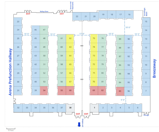 east hall booth layout